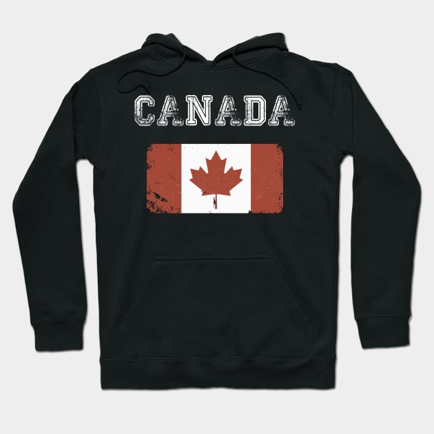 Vintage Canada Flag Canada Day Vintage Style Hoodie by MasliankaStepan